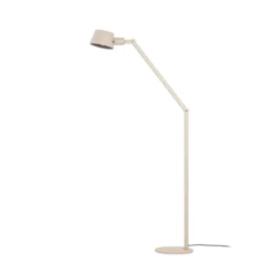 Lámpara de pie Lucande Silka, 173 cm, beige, regulable, E27