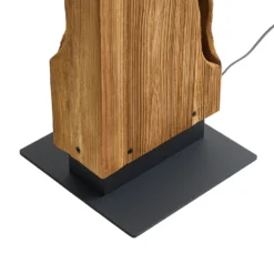Lámpara de pie Lucande Tarry, madera, altura 137 cm, 4 x E27