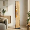 Lámpara de pie Lucande Tarry, madera, altura 137 cm, 4 x E27