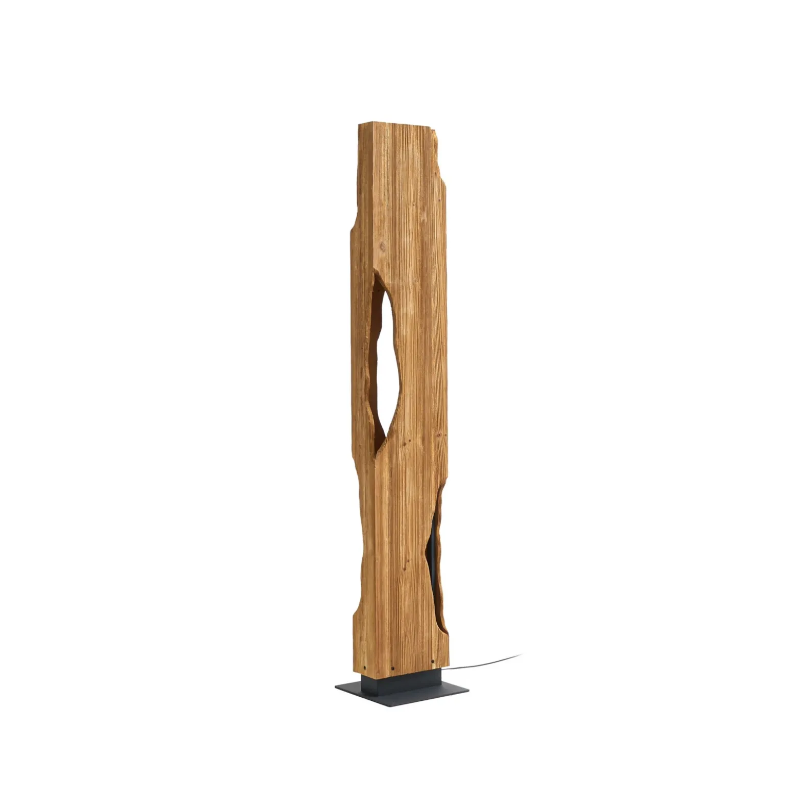 Lámpara de pie Lucande Tarry, madera, altura 137 cm, 4 x E27