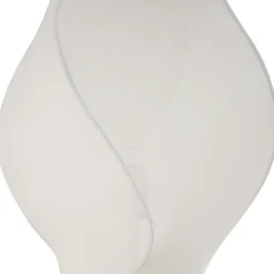 Lámpara de pie Lucande Tovina, textil, blanco, altura 165 cm