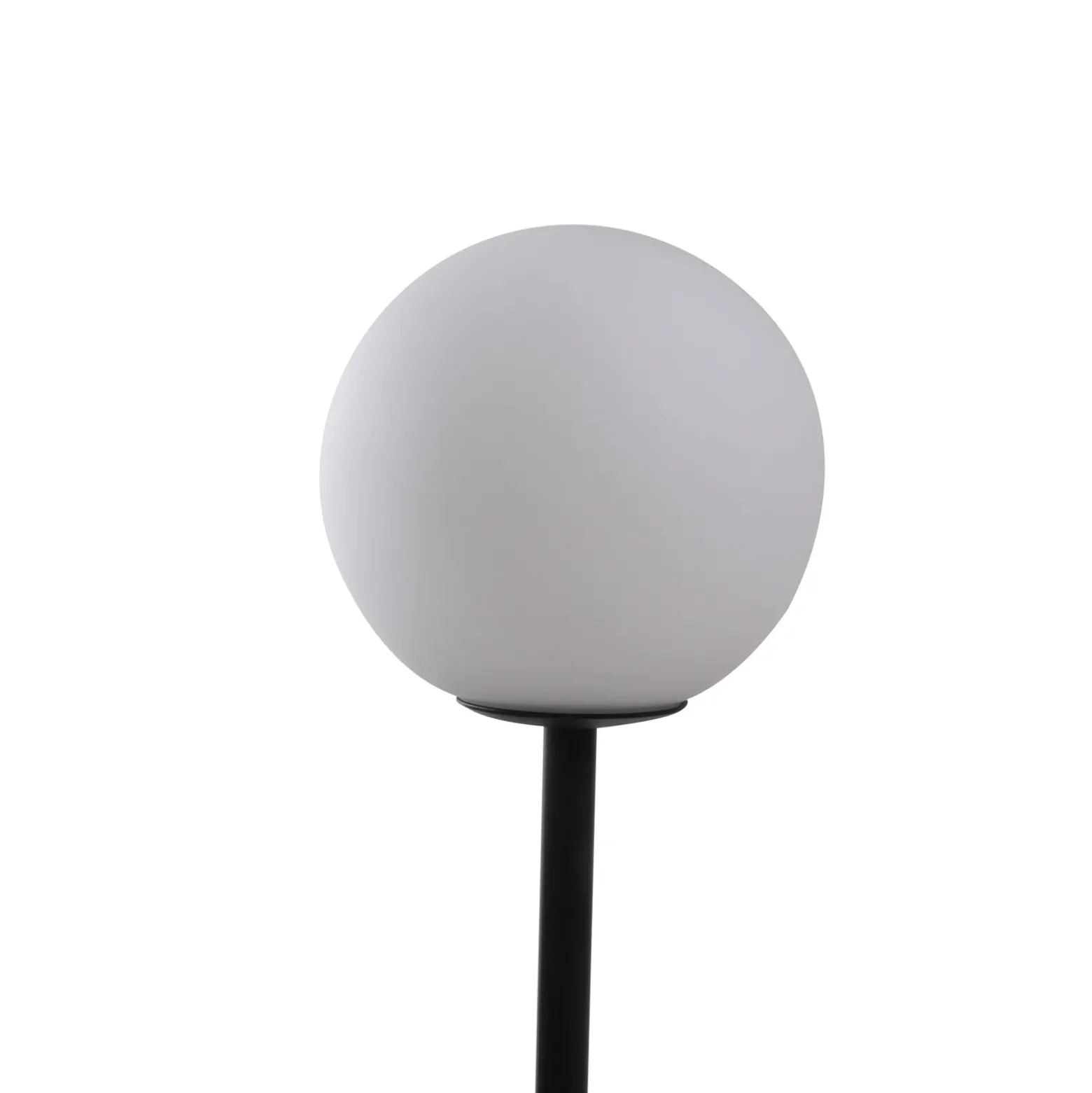 Lámpara de pie Lucande Visata, negra, cristal, 3 luces, trípode