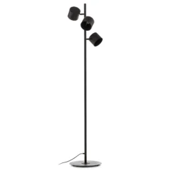 Lámpara de pie 1047, 3 luces, negro