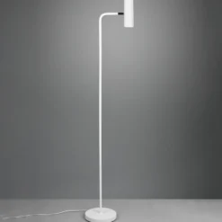 Lámpara de pie Marley, blanca, altura 151 cm, metal