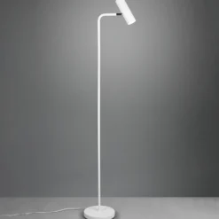 Lámpara de pie Marley, blanca, altura 151 cm, metal
