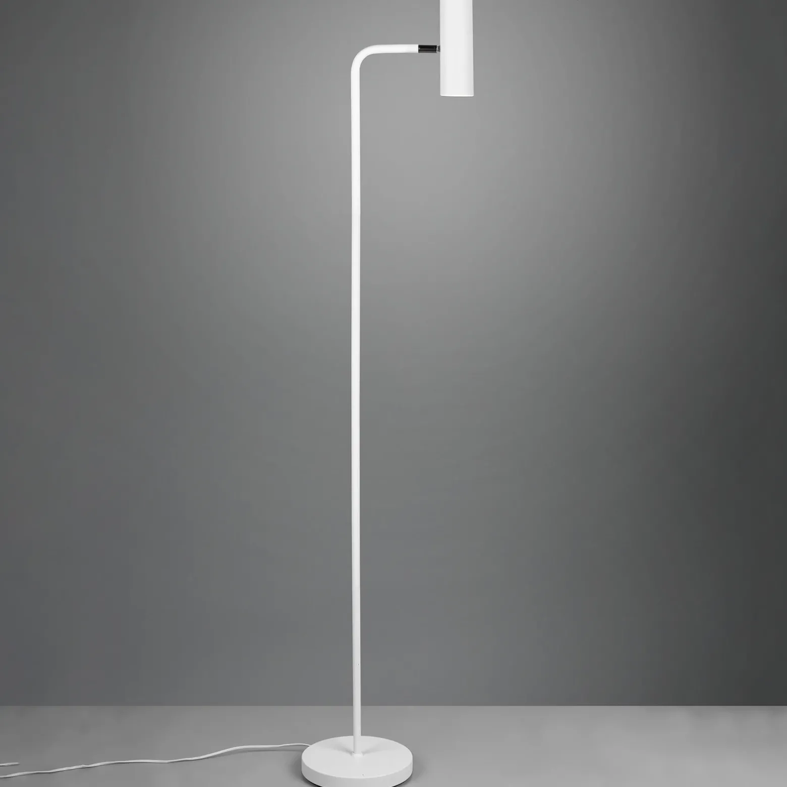 Lámpara de pie Marley, blanca, altura 151 cm, metal