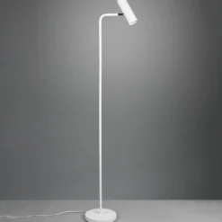 Lámpara de pie Marley, blanca, altura 151 cm, metal