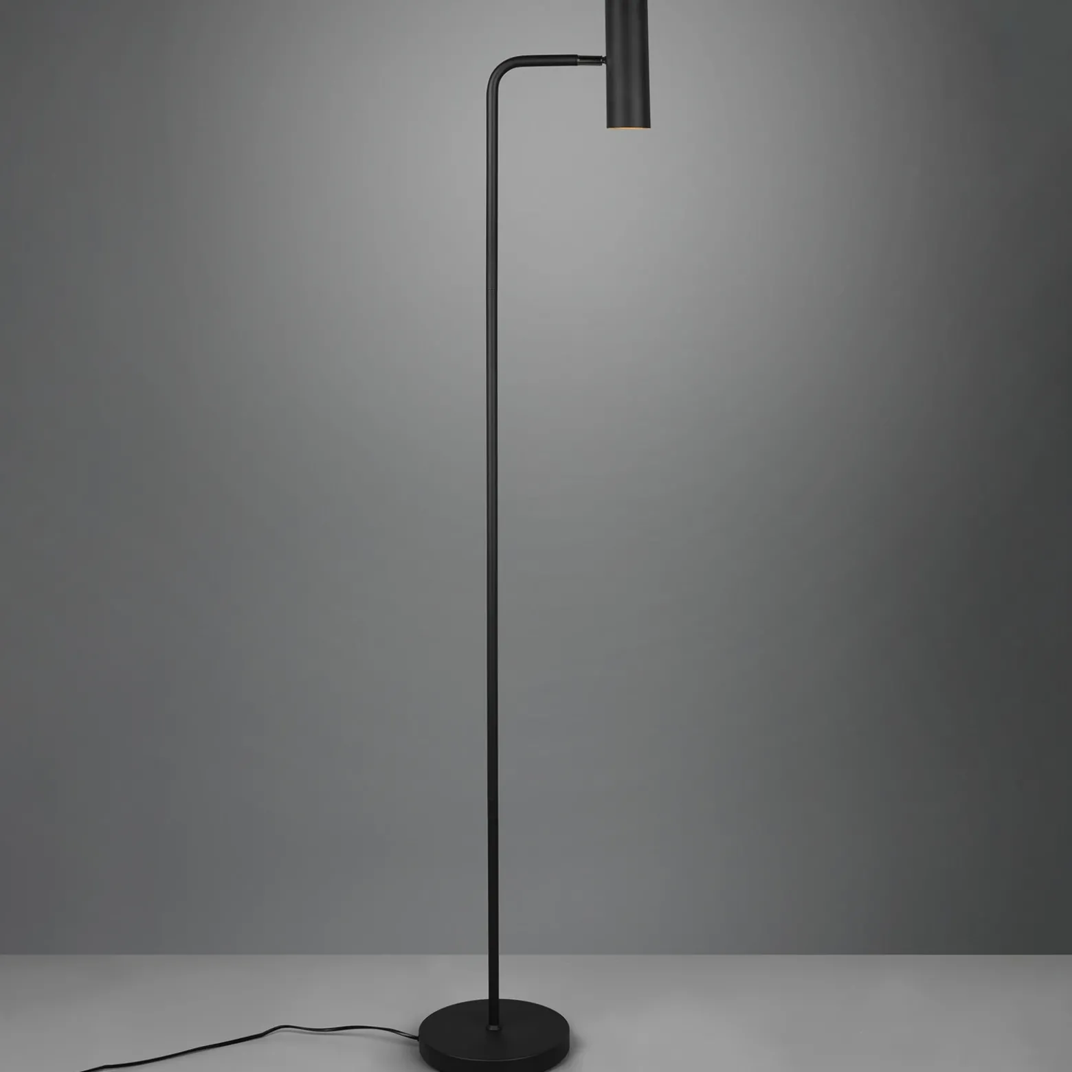 Lámpara de pie Marley, negra, altura 151 cm, metal
