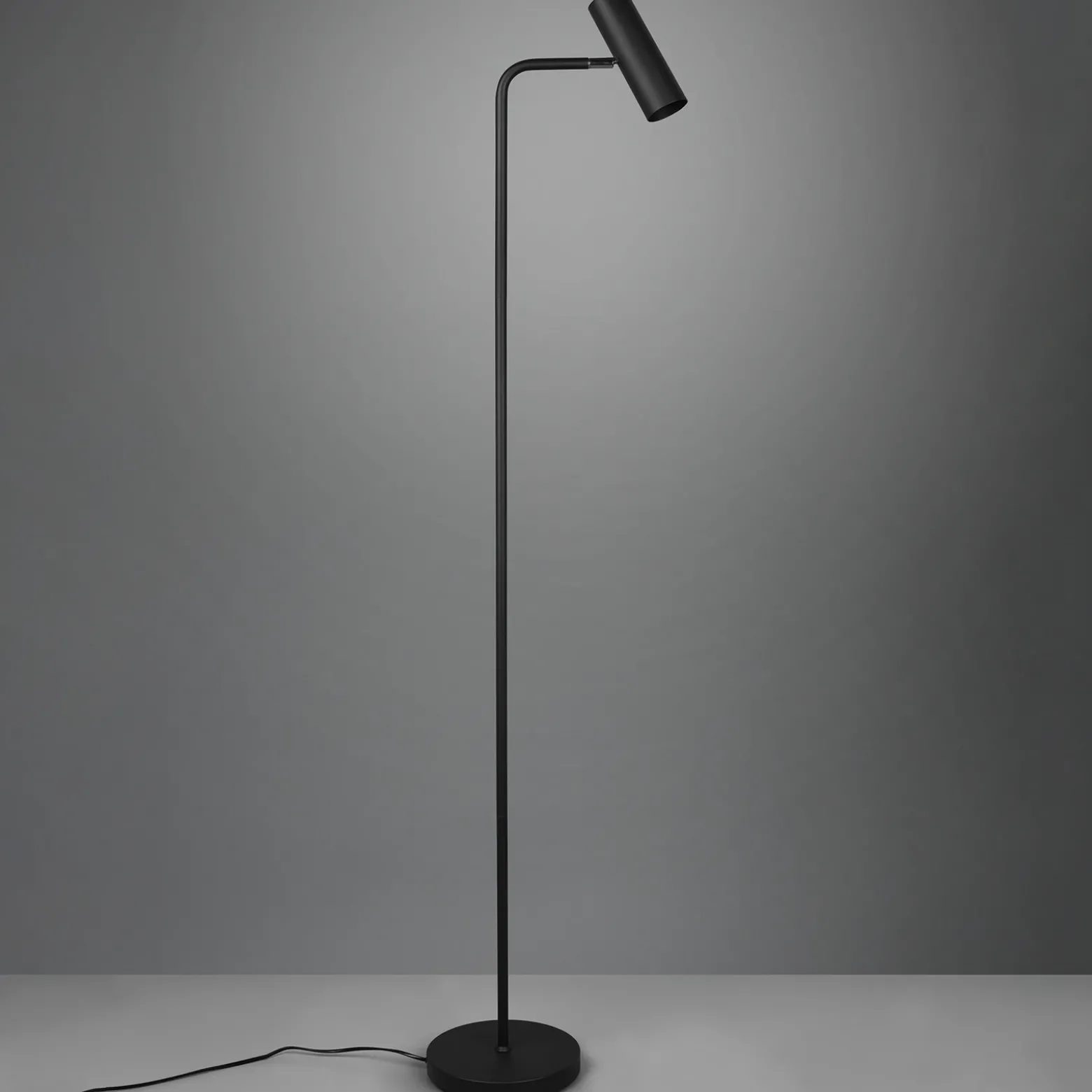Lámpara de pie Marley, negra, altura 151 cm, metal
