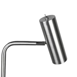 Lámpara de pie Marley, níquel, altura 151 cm, metal