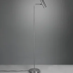 Lámpara de pie Marley, níquel, altura 151 cm, metal