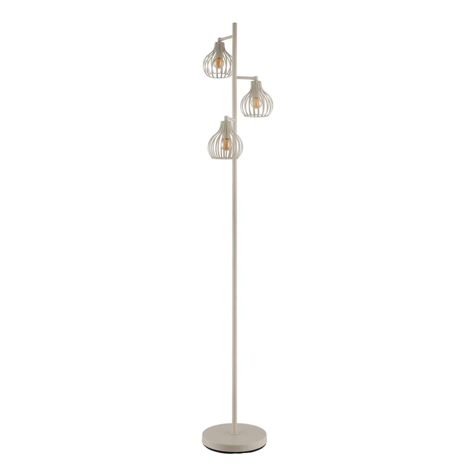 Lámpara de pie Mateo, color crema, metal, 161 cm, 3 focos, E27