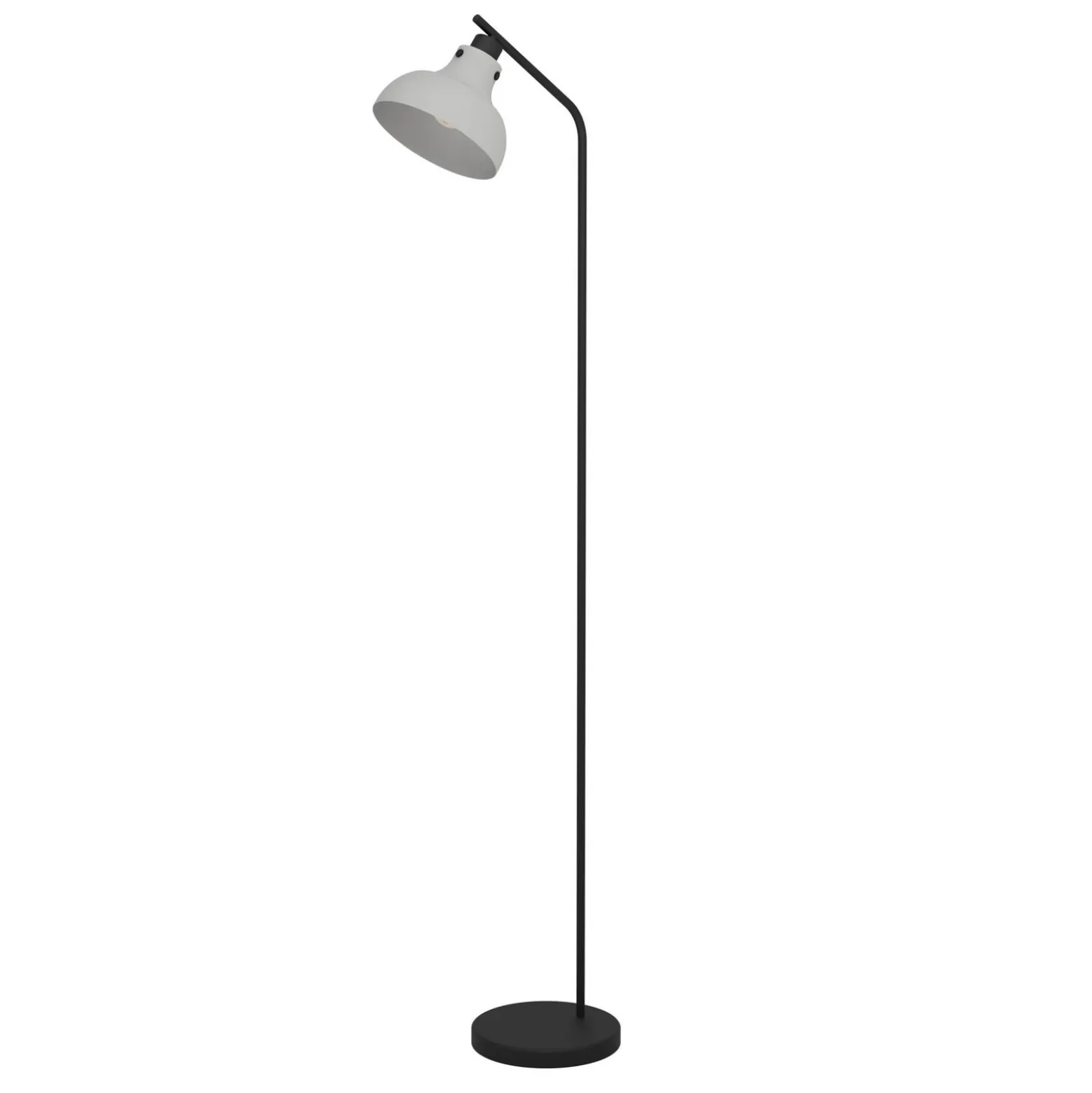 Lámpara de pie Matlock, altura 158 cm, gris/negro