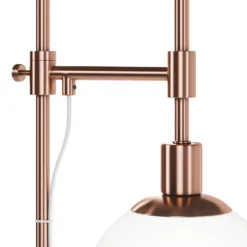 Lámpara de pie Maytoni Erich, latón rosado, vidrio/metal, 1 luz