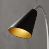 Lámpara de pie Medira de Lucande, negra, 2 luces, ajustable, GU10