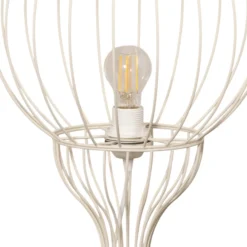 Lámpara de pie Mercure, arena, metal/plástico, altura 93 cm