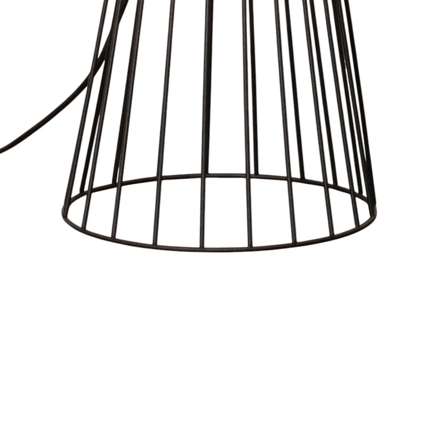 Lámpara de pie Mercure, negra, metal/plástico, altura 93 cm