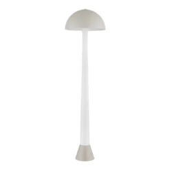 Lámpara de pie Merlin, color arena/blanco, metal, 150 cm de altura, E27