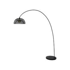 Lámpara de pie Mesh, negro, lámpara de arco