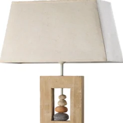 Lámpara de pie Miriel, altura 170 cm, textil, madera