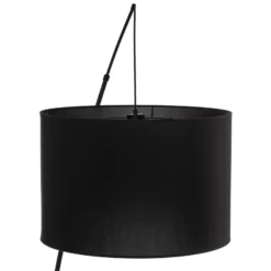Lámpara de pie Moby Black con pantalla textil