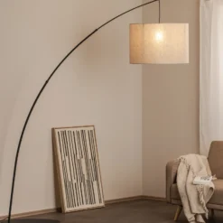 Lámpara de pie Moby Nature con pantalla textil