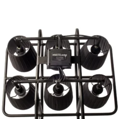 Lámpara de pie Multilamp, 6 luces, negro