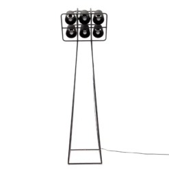 Lámpara de pie Multilamp, 6 luces, negro