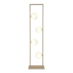 Lámpara de pie Nanda, arena/ópalo, cristal, 110 cm, G9