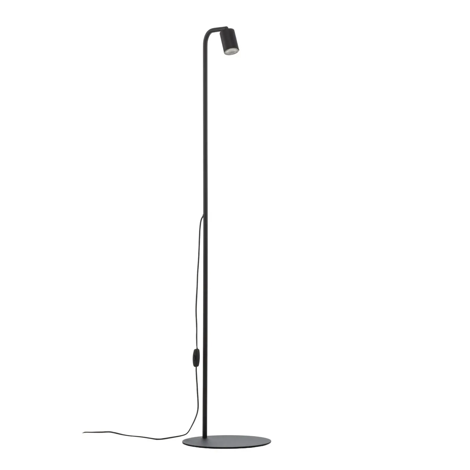 Lámpara de pie Nex, negra, metal, altura 140 cm, GU10