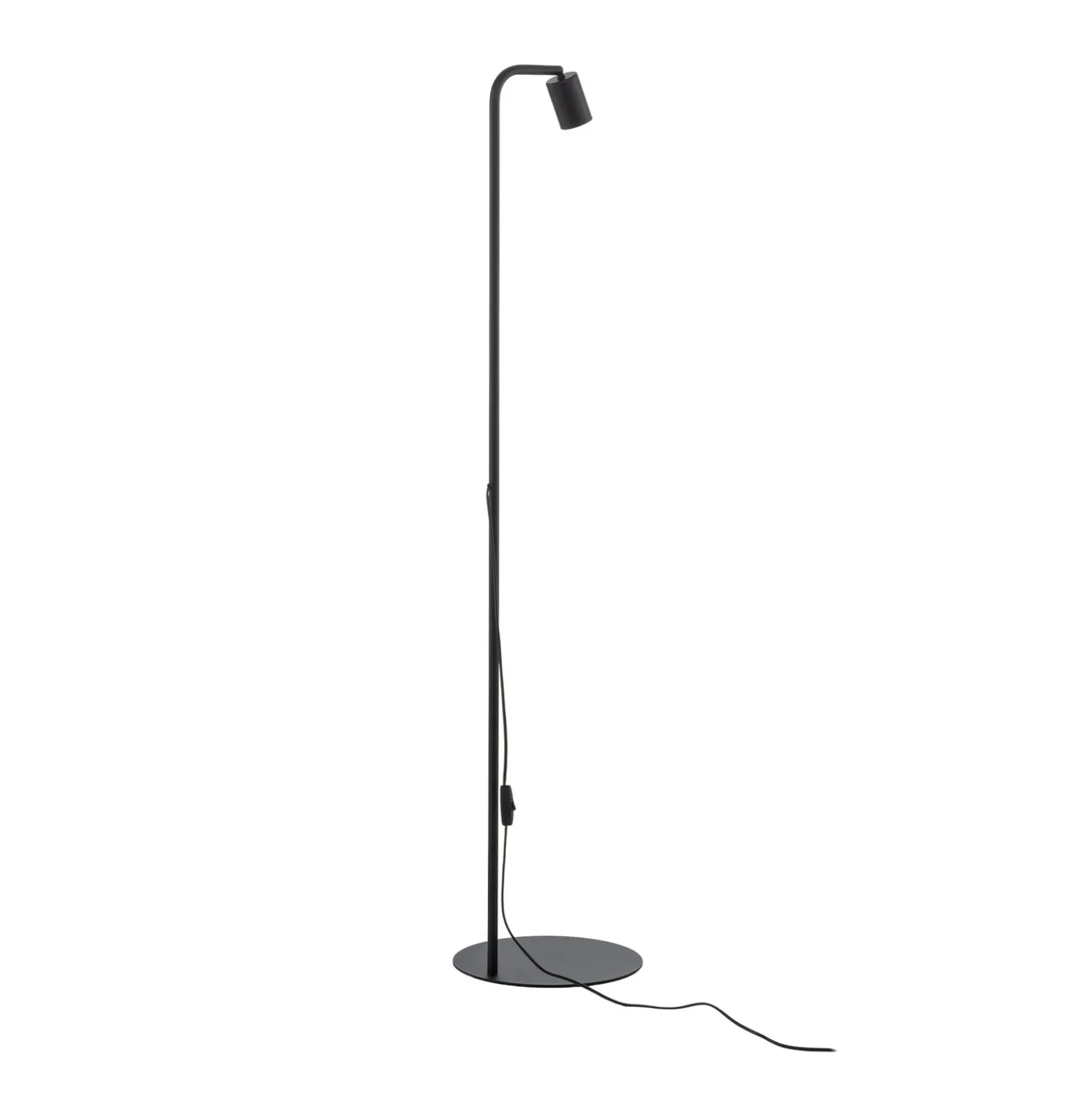 Lámpara de pie Nex, negra, metal, altura 140 cm, GU10