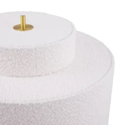Lámpara de pie Noah de Globen Lighting, blanca, altura 88 cm, textil