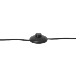 Lámpara de pie Nova, vidrio/metal, negro/blanco, altura 155 cm