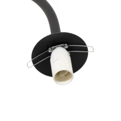 Lámpara de pie Nova, vidrio/metal, negro/blanco, altura 155 cm