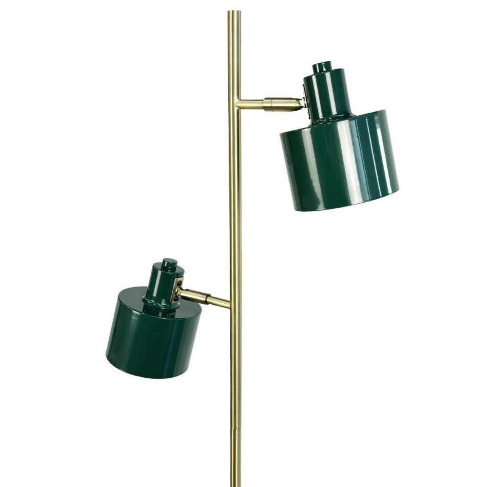 Lámpara de pie Ocean de Dyberg Larsen, verde oscuro, 160 cm, 2 luces.