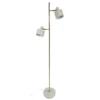 Lámpara de pie Ocean de Dyberg Larsen, beige, altura 160 cm, 2 luces.