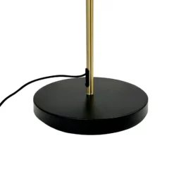 Lámpara de pie Ocean de Dyberg Larsen, negro/latón, 2 luces.
