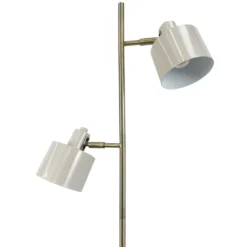 Lámpara de pie Ocean de Dyberg Larsen, beige, altura 160 cm, 2 luces.