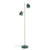 Lámpara de pie Ocean de Dyberg Larsen, verde oscuro, 160 cm, 2 luces.