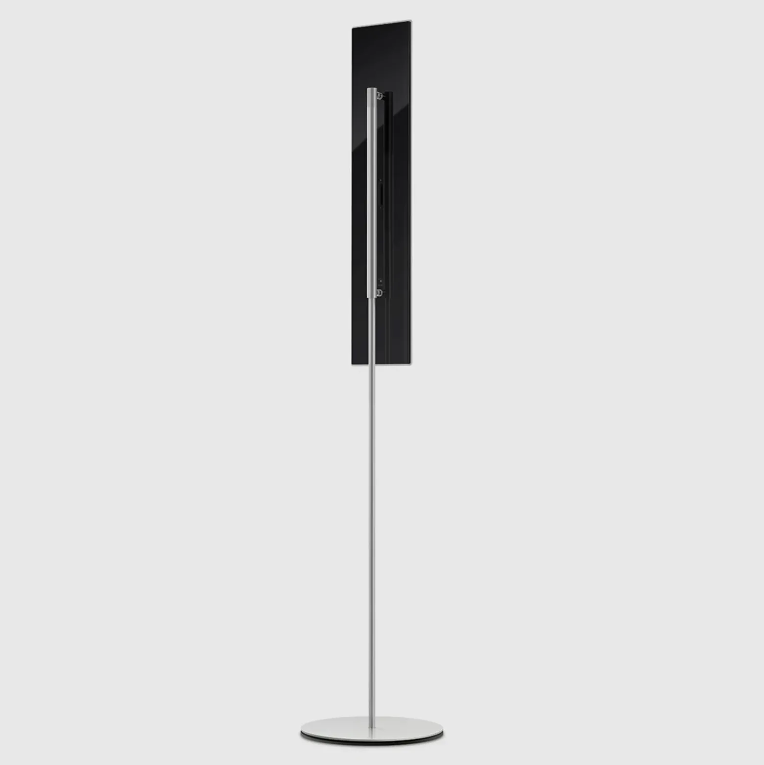 Lámpara de pie OMLED One f3l, acero inoxidable/negro, OLED