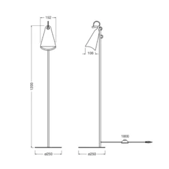 Lámpara de pie OSRAM Decor Bell, negro, acero, E27, H 120 cm
