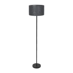 Lámpara de pie OSRAM Decor Felt Weaving Cans, gris, 1 luz, E27