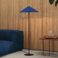 Lámpara de pie OSRAM Decor Flip, azul, fieltro, E14, regulable