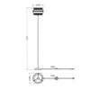 Lámpara de pie OSRAM Decor Hornet, negro/dorado, E27, altura 175 cm
