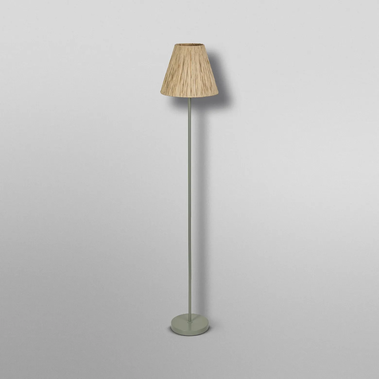 Lámpara de pie OSRAM Decor Raffia, 1 luz, rafia color natural, E27