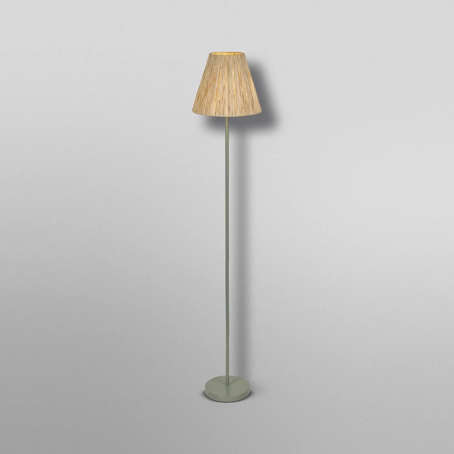 Lámpara de pie OSRAM Decor Raffia, 1 luz, rafia color natural, E27