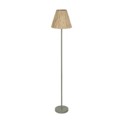 Lámpara de pie OSRAM Decor Raffia, 1 luz, rafia color natural, E27