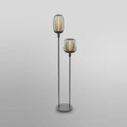 Lámpara de pie OSRAM DECOR STICK, gris oscuro, altura 146 cm, 2 x E27