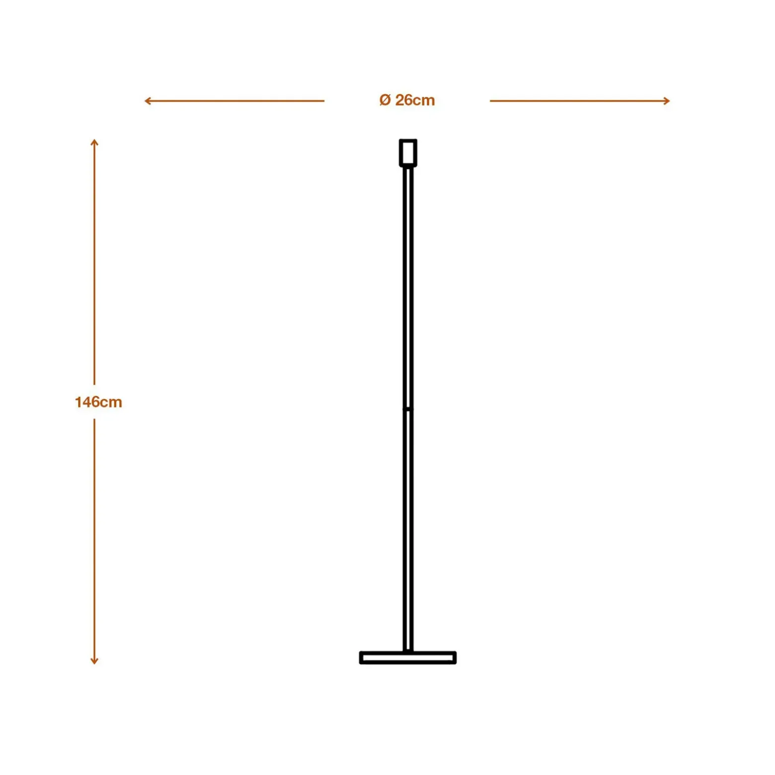 Lámpara de pie OSRAM DECOR STICK, gris oscuro, altura 146 cm, 1 x E27