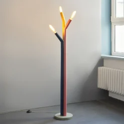 Lámpara de pie OSRAM Decor Straw, 3 luces, multicolor, acero, E27